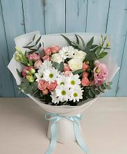 Букет цветов из:  Розы, Лизиантусы и Хризантемы в Первомайском Тамбовской области
