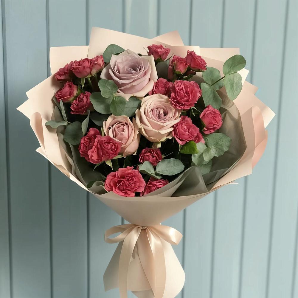 Букет цветов из: Гвоздики и Розы в Первомайском Тамбовской области