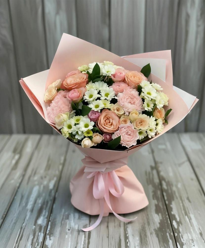 Букет цветов из: Гвоздики, Розы и Хризантемы в Первомайском Тамбовской области