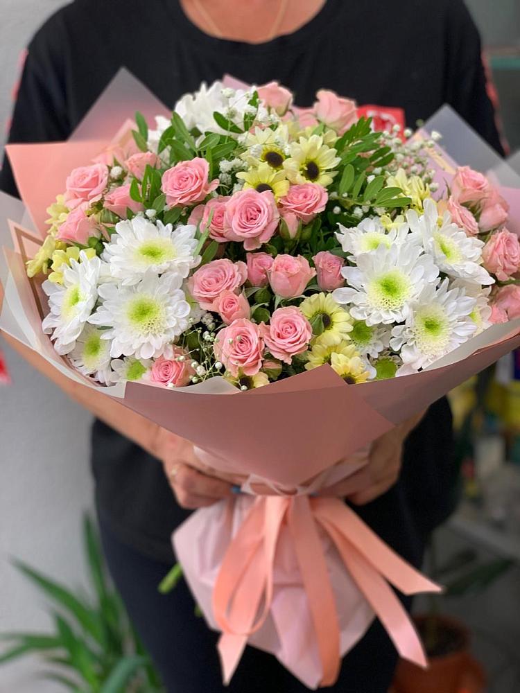 Букет цветов из: Розы и Хризантемы в Первомайском Тамбовской области