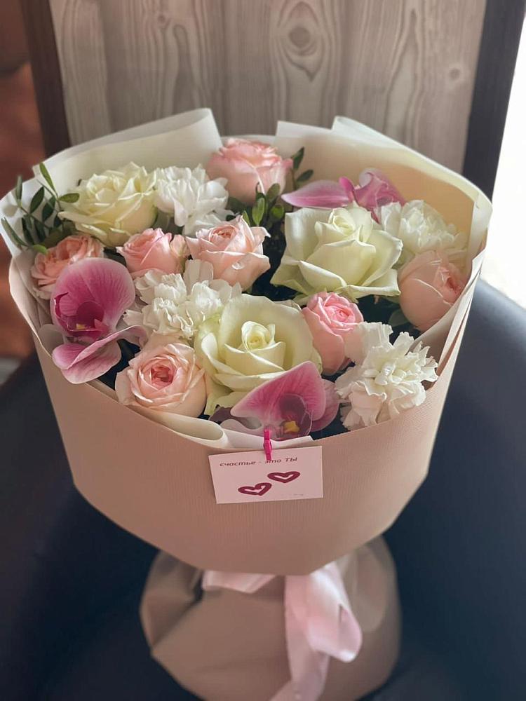 Букет цветов из: Орхидеи, Розы и Гвоздики в Первомайском Тамбовской области