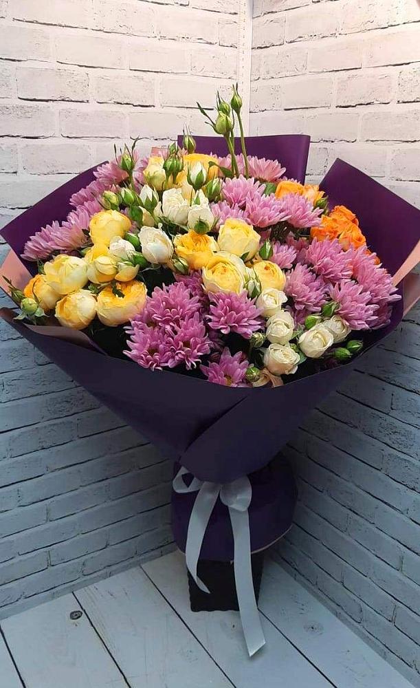 Букет цветов из: Хризантемы и Розы в Первомайском Тамбовской области