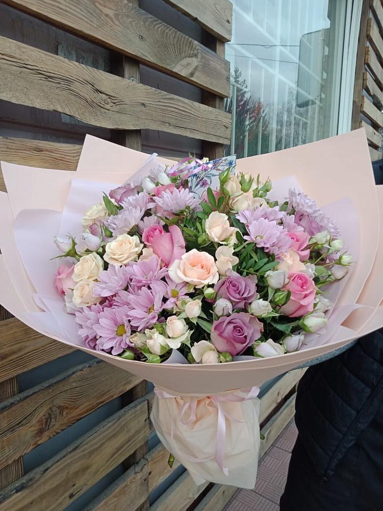 Букет цветов из: Розы и Хризантемы в Первомайском Тамбовской области