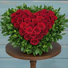 Цветочная композиция из Розы в виде сердца в Первомайском Тамбовской области