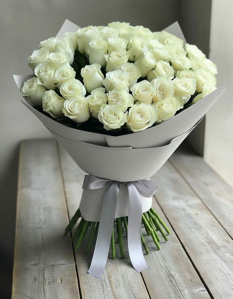 Букет 35 Белых роз в Первомайском Тамбовской области