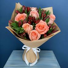 Букет цветов из:  Розы и Альстромерии #REPLACE_PRED# Первомайском Тамбовской области