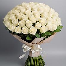 Букет 101 беля роза Белоснежка в Первомайском Тамбовской области