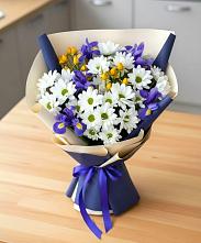 Букет цветов из:  Розы, Ирисы и Хризантемы в Первомайском Тамбовской области