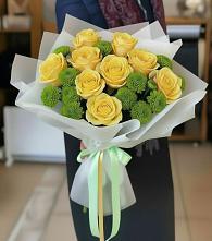 Букет цветов из:  Хризантемы и Розы в Первомайском Тамбовской области