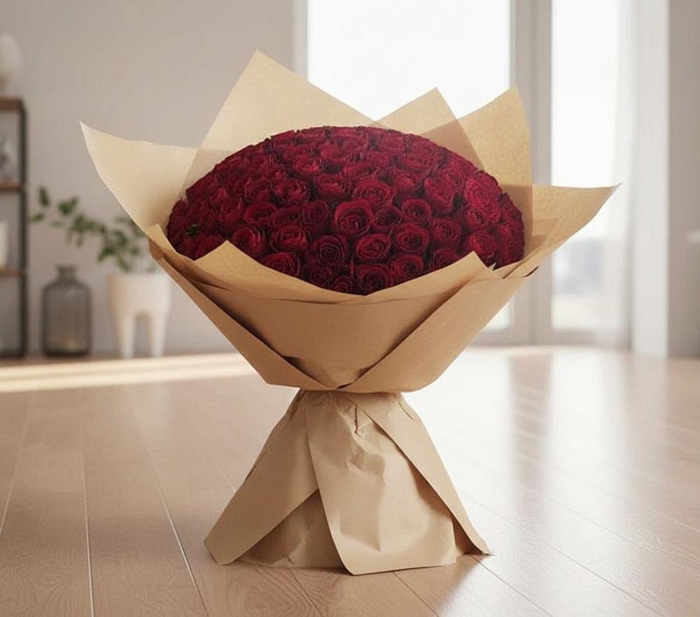 Букет 101 Красная роза в Первомайском Тамбовской области