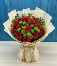 Букет цветов из:  Розы и Хризантемы в Первомайском Тамбовской области