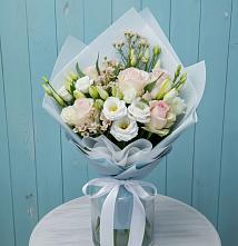 Букет цветов из:  Розы и Лизиантусы в Первомайском Тамбовской области