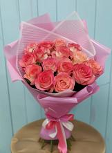 Букет 15 Розовых роз Равель в Первомайском Тамбовской области