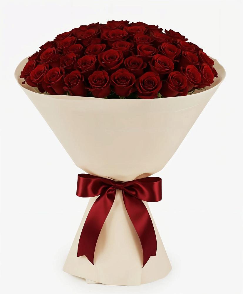 Букет 101 Бордовая роза Блэк Бакарра в Первомайском Тамбовской области