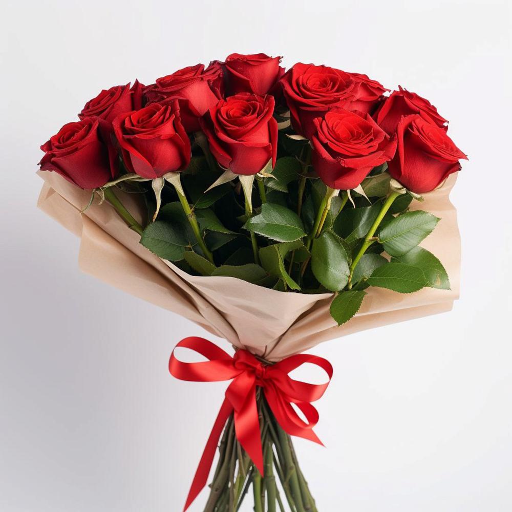 Букет 11 Красных роз Эдлесс Лав в Первомайском Тамбовской области