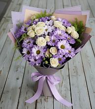 Букет цветов из:  Хризантемы и Розы в Первомайском Тамбовской области