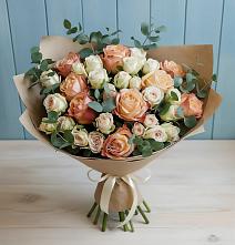 Букет цветов из:  Альстромерии и Розы в Первомайском Тамбовской области