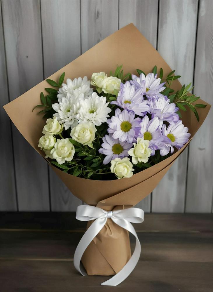 Букет цветов из: Хризантемы и Розы в Первомайском Тамбовской области