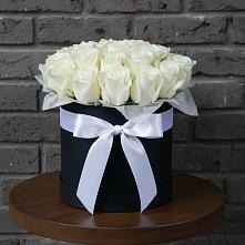 Цветочная композиция из Розы в шляпной коробке в Первомайском Тамбовской области